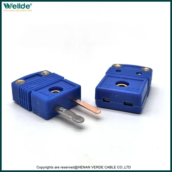 Blue T Shaped Thermocouple Connector high quality