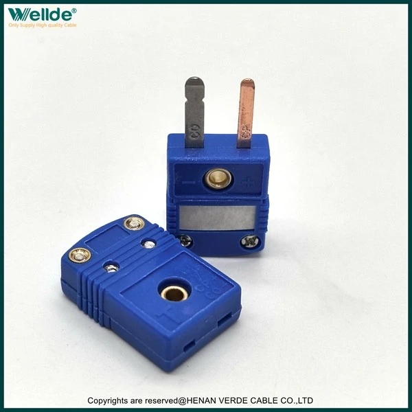 Blue T Shaped Thermocouple Connector factory