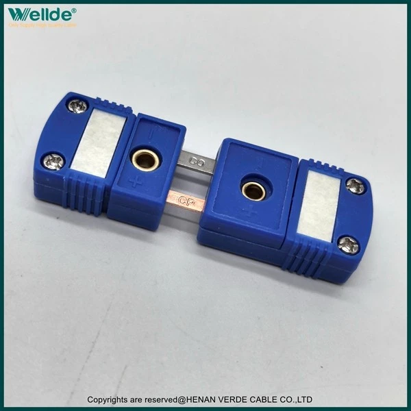 Blue T Shaped Thermocouple Connector factory