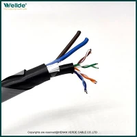 검정색 PVC 기갑 전원 케이블